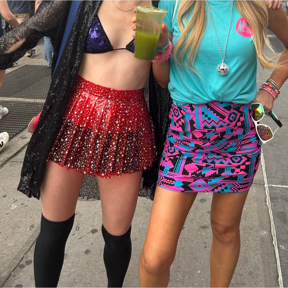 Fire Chasing Starlight Vinyl Skirt